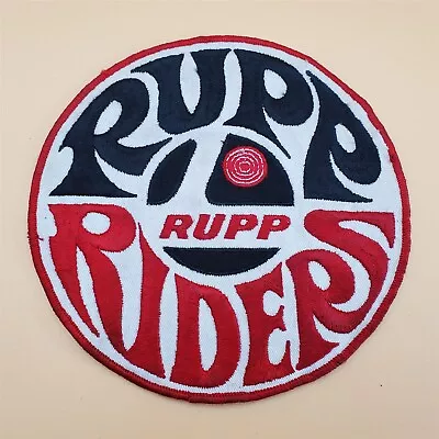 Vintage Rupp Riders Snowmobile Patch Large 6 3/4  Red Black Round 60's 70's • $60