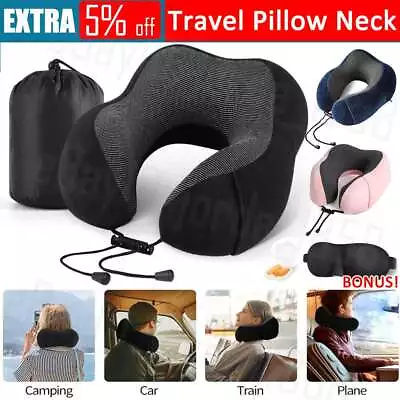 $16.99 • Buy Neck Support Memory Foam U-shaped Travel Pillow Breathable Rebound Pad Headrest
