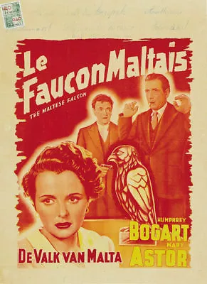 The Maltese Falcon Bogart Vintage Movie Poster Print #5 • $6.49