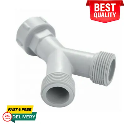 BSP Y PIECE CONNECTOR WASHING MACHINE WATER HOSE SPLITTER NYLON  3/4  X 3/4  • £7.25