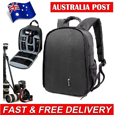 DSLR Camera Lens Bag Shoulder Carry Case Wateroof  Backpack SLR Tripod Stand • $31.49