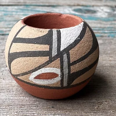 Jemez NM Miniature Pottery Vase Pot Native American Signed Size 1.25  Tall • $25
