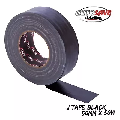 J Tape Black Polythene Adhesive Cloth Tape Duct Tape 50mm X 50m  • £13.99