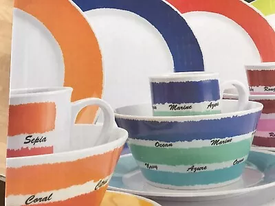 Colours 16pc Melamine Set 100% Melamine Mugs - Bowls - Plates • £29.99