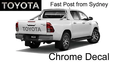 Toyota HILUX Tailgate Chrome Vinyl Film Cut Decal Cool Bumper Sticker • $29