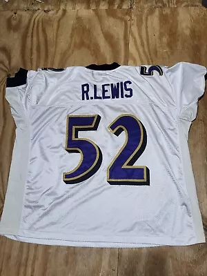 Baltimore Ravens Ray LEWIS Reebok NFL Football Jersey White 54 @k8 • $40