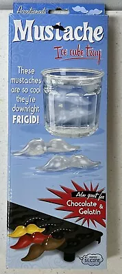 Mustache Ice Cube Tray Silicone Reusable Make Ice That Is Mustache NIP NBL07A • $7.50