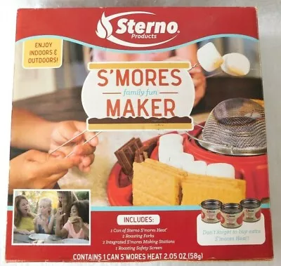 Sterno S'Mores Maker Red Campfire Kit Indoor/Outdoor Family Fun Dishwasher Safe • $19.99