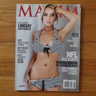 Maxim Magazine 153 Lindsay Lohan Kylie Bisutti Kasey Barnfield September 2010 • $7.46