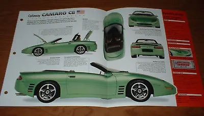 ★★1994 Callaway Camaro C8 Convertible Original Imp Brochure 94 95 99 93-02 Ss★★ • $9.99