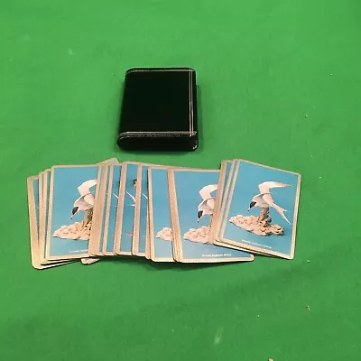 VNTG*METAL PLAYING CARDS HOLDER W/CARDS-Slip Case*COMPLETE • $3.99