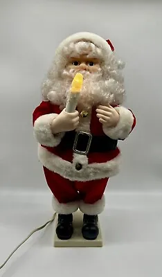 RARE 23” Vintage Telco Creations Electric Mechanical Motion Lighted Santa WORKS! • $69.99