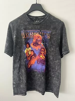 Wwe Wrestlemania T-Shirt Acid Wash Vintage Inspired Warrior Hitman Hart Hype🔥 • $34.98