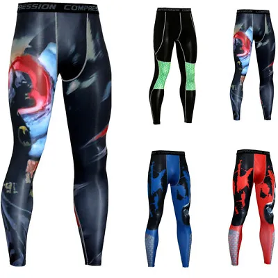 Mens Brazilian Jiu Jitsu Spats Compression Pants For BJJ MMA No Gi Hero Theme • $17.09