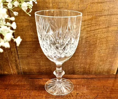 VGC Edinburgh CRYSTAL  IONA  Large WATER GOBLETS/WINE GLASSES - 15.9cms/6.25  • £21.95