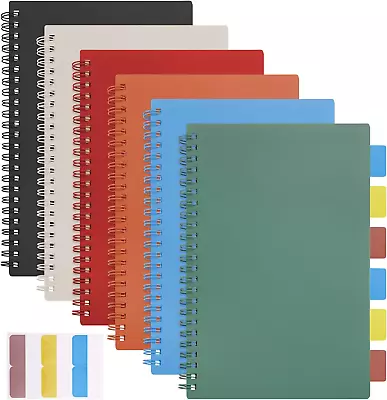 6 Pack A5 Spiral Notebooks Notebooks For Work 5.5  X 8.5  College Ruled Subjec • $19.53