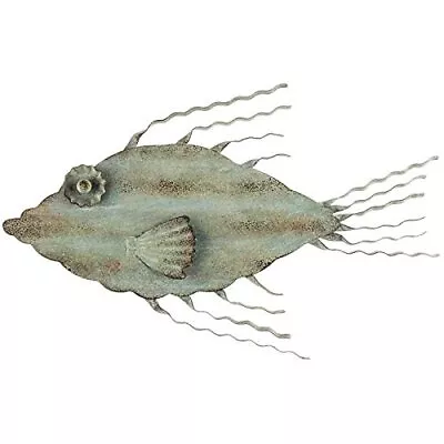 Rustic Blue Metal Fish Wall Decor • $28.52