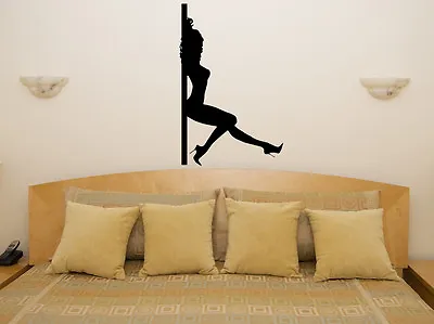 Pole Dancer Sexy Dancing Woman Lady Girl Hot Decal Wall Sticker Picture • £12.59