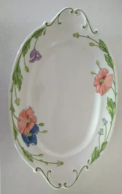Villeroy & Boch Germany  TWO Amapola Handled Serving Platters Poppies 14” • $40