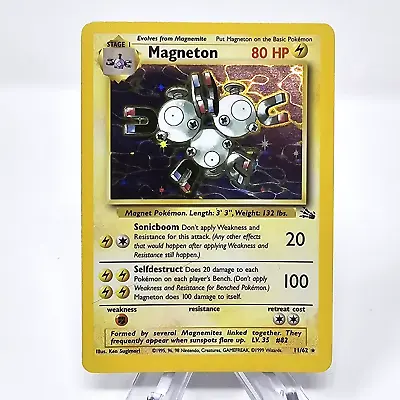 Pokemon Card MAGNETON 11/62 Fossil Holo Rare 1999 WOTC • $14.99