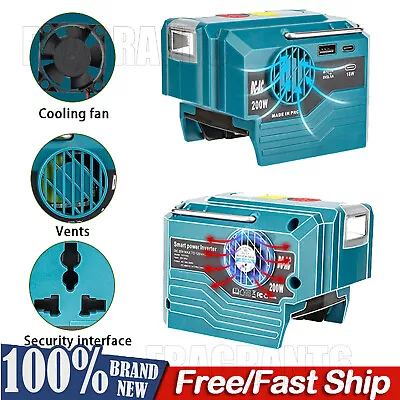 200W For Makita Battery Power Inverter 18V Battery To AC 120V/220V Portable • $33.99