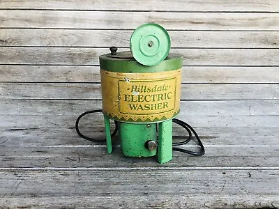 Vintage Hillsdale Electric Washer Tin Lithograph Toy Washing Machine  • $79.99