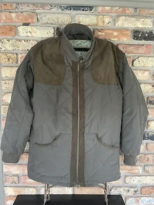 BARBOUR Sporting Quilted & Suede Jacket Mens Large Excellent Condition Olive  • $60
