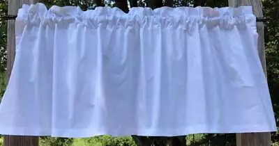 White Valance Motorhome RV Camper Kitchen Restaurant Diner Nursery Curtain • $17.99