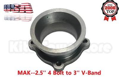 Flange Adapter Conversion Kit 2.5'' Turbo Downpipe 4 Bolt To 3'' V-Band • $28.79