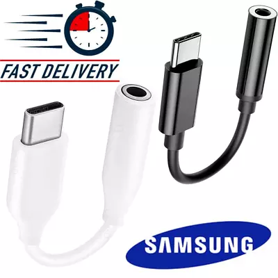 Samsung Galaxy S20 FE S21 + USB Type C To 3.5mm Audio AUX Headphone Adapter Jack • £3.27