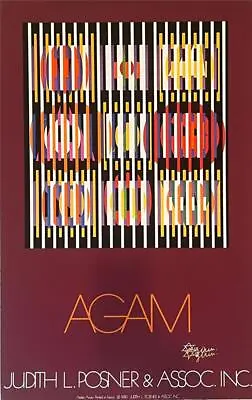 $350 • Buy Agam Judith L. Posner & Assoc. Inc Hand Signed Serigraph On Paper