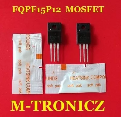 2pcs    Fqpf15p12  Q-fet P-channel  Mosfet  + 2 Pkg Heat Sink Compound • $9