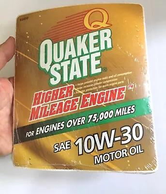 $9.99 • Buy Vtg Quaker State Oil Gas Lot Decal Sticker Tin Can Bottle Sign Sealed Pack NOS