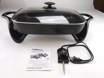 Presto 16-Inch Electric Skillet With Glass Cover 06852 Pristine Condition • $24.93