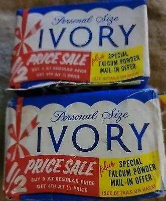 Ivory Soap 4 Vintage Bars Personal Size Soap 1960 USA NOS • $22