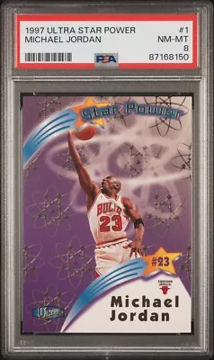 1997 Fleer Ultra Star Power - Michael Jordan #1 PSA 8 NM-MT - Free Shipping • $65