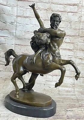 Clodian Bronze Centaur Sculpture Minotaur Half Man Horse Abducting Nude Woman • $499.50