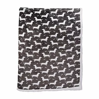 Black & White Dachshund Blanket • $69.99