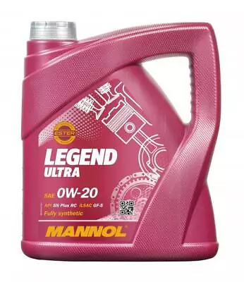 MANNOL 0W20 Fully Synthetic 5L Long Life Engine Oil API SP GF-6A Dexos1 Gen2 • £30.69