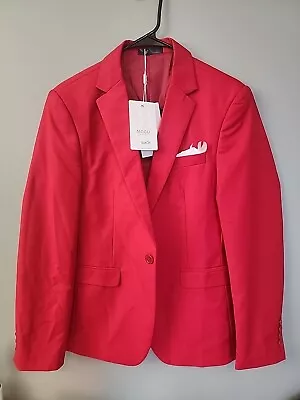 Mogu Men’s Bright Red Blazer Size 34 Sport Coat Suit Jacket Business Collar • $25