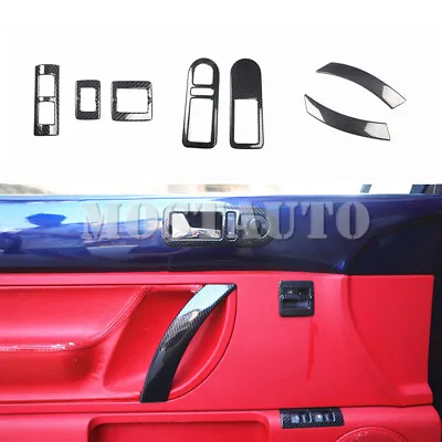 For VW Beetle ABS Carbon Inner Door Handle Accessories Kit Cover Trim 2003-2010 • $75.04