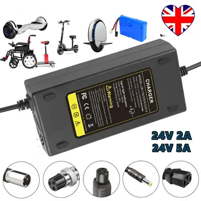 24V 5A 2A Battery Charger XLR 3 Pin Electric Pride Mobility Wheelchair Scooter • £9.39