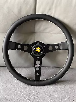 350mm 14' MOMO Prototipo Genuine Leather Thickened Spoke Sport Steering Wheel • $82