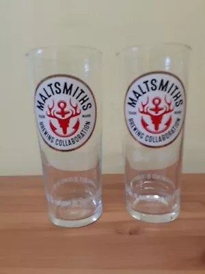 Maltsmith Brewing Collaboration Pint Glasses X2 -New Unused • £4
