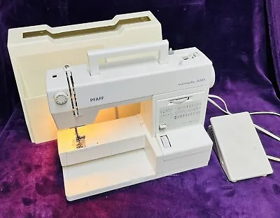$175 • Buy PFAFF Varimatic 6085 Sewing Machine With Foot Pedal And Case White