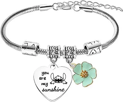 £4.99 • Buy Stitch Bracelet Gifts Jewellery You Are My Sunshine Birthday Pendant Friendship 