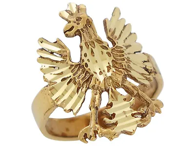 $409.99 • Buy 10k Or 14k Yellow Gold Legendary Phoenix Rebirth Bird Ladies Ring