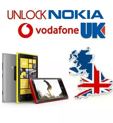 £0.99 • Buy Unlock Code Nokia Lumia 520 525 535 550 625 635 640 735 925 Vodaphone Voda UK