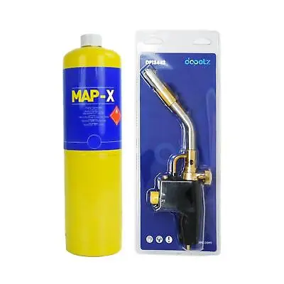 Propane Blow Torch + Mapp Gas Cylinder Welding Soldering Brazing Gas Plumbing • £54.79