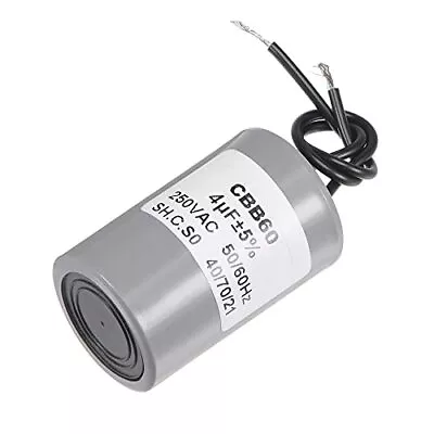 Cbb60 Run Capacitor 4uf 250v Ac 2 Wires 50/60hz Cylinder Motor Running Capacitor • $13.70